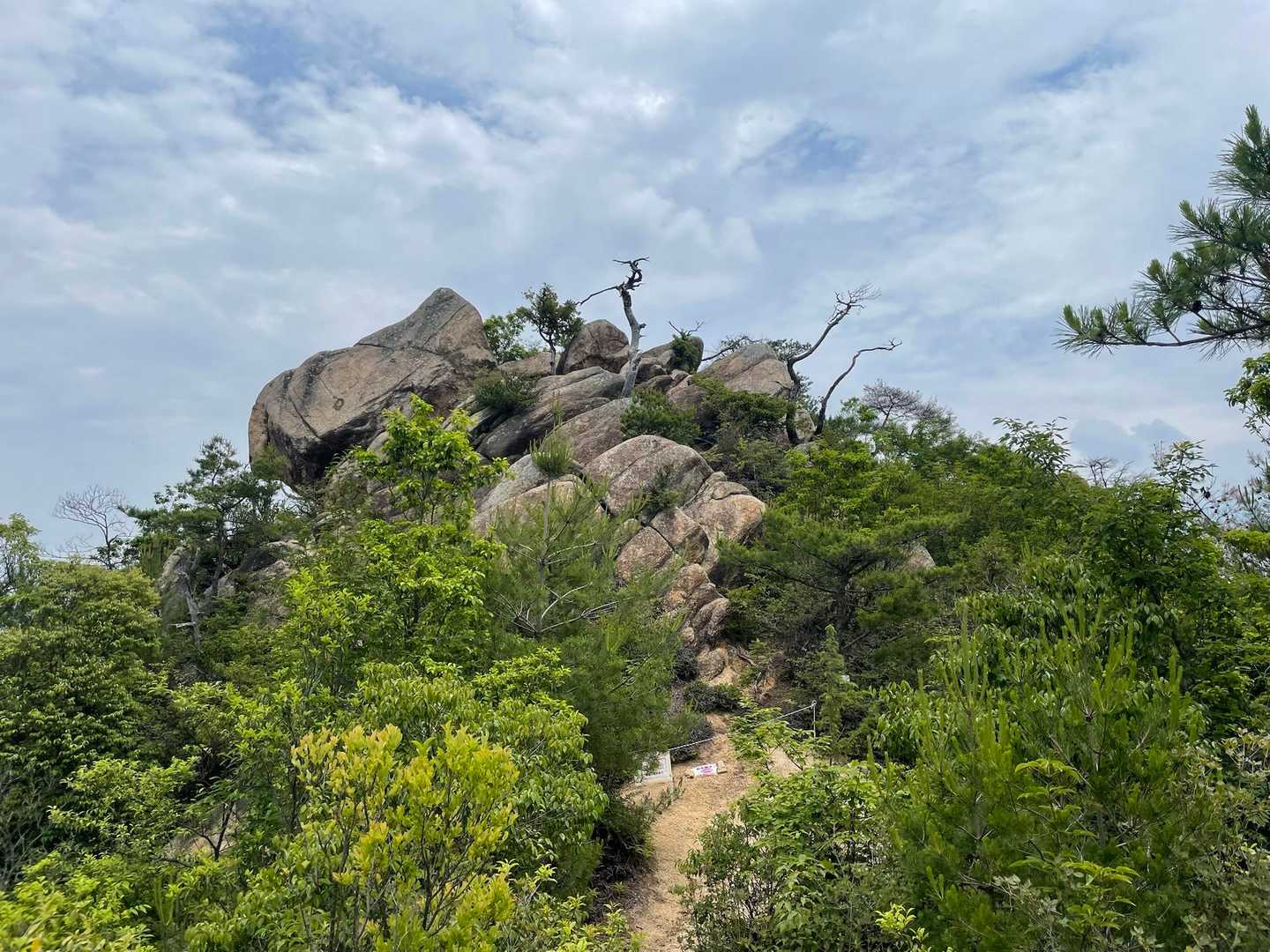 野洲駅-三上山登山道入口-三上山-東光寺日陽山-田中山 周回コースの写真