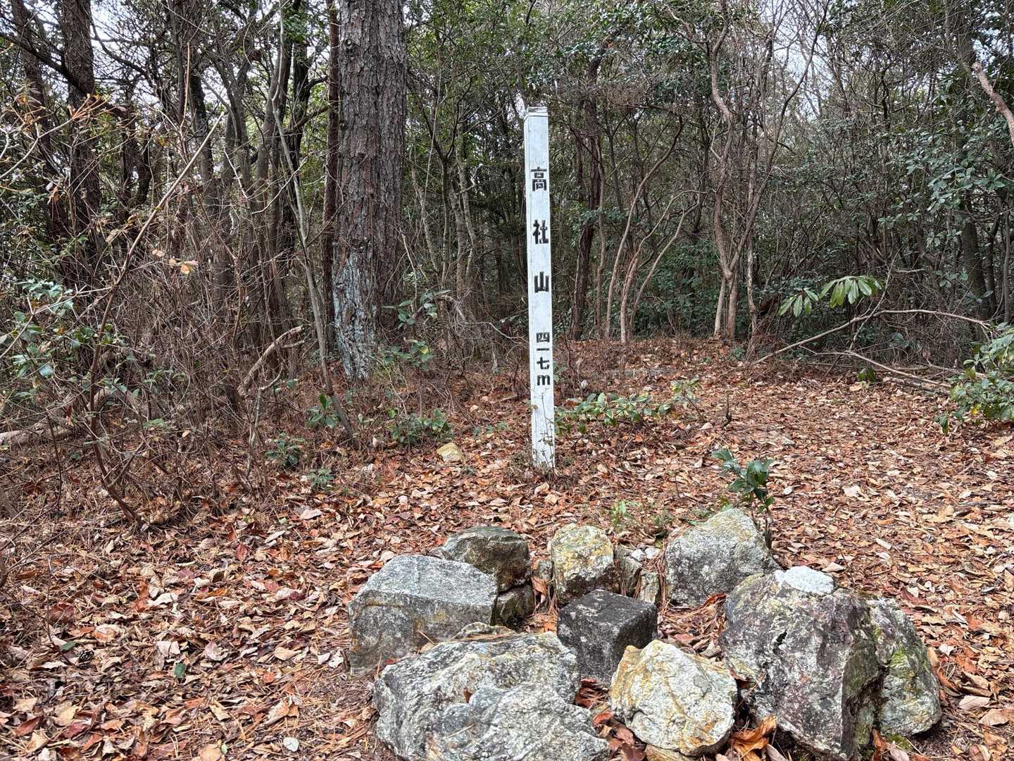 高社山　417m
手前、三等三角点　眺望無し