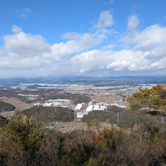 北側の街は雪景色