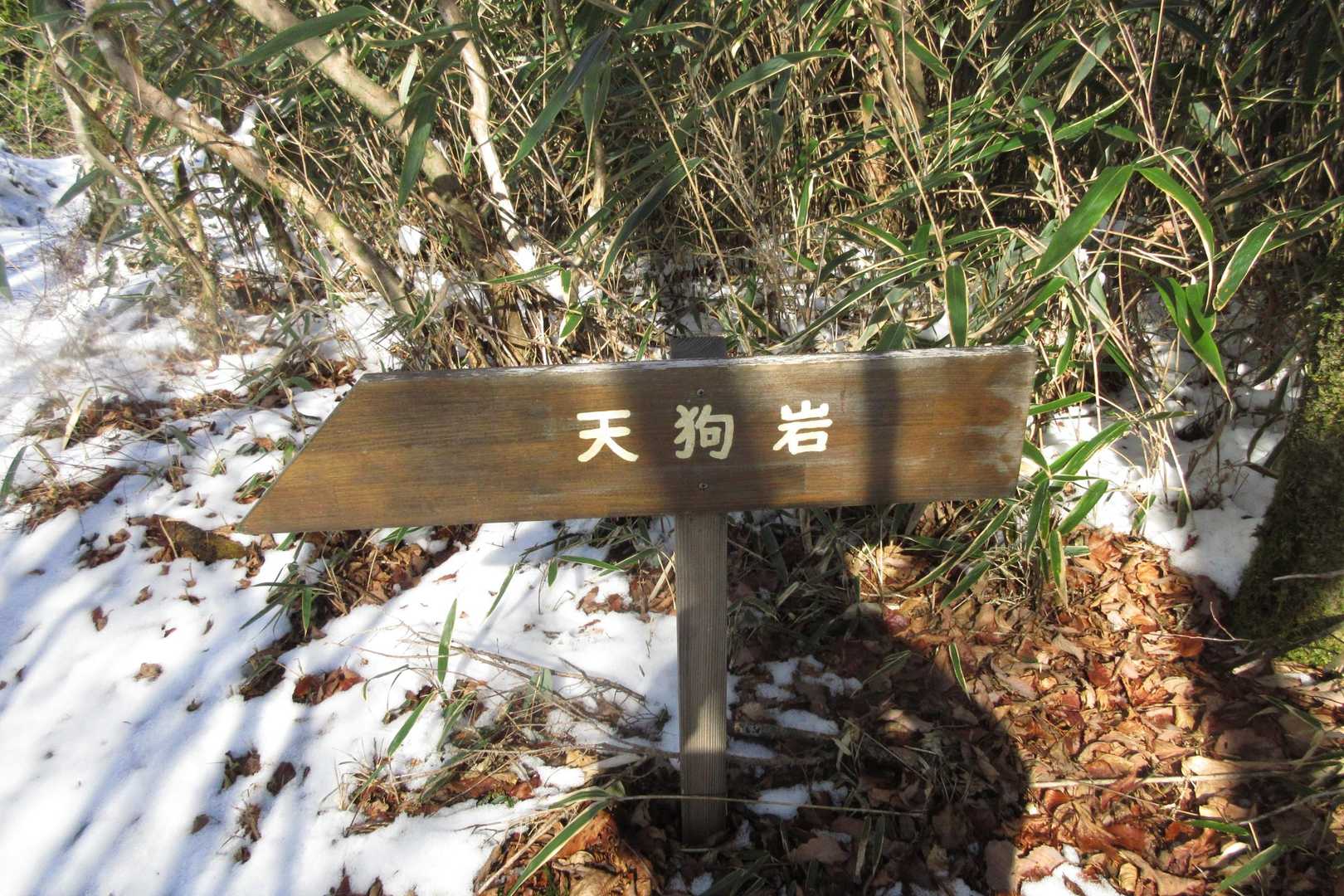 笹越え峠からは整備された
広くて快適な登山道です
天狗岩に寄ってみた