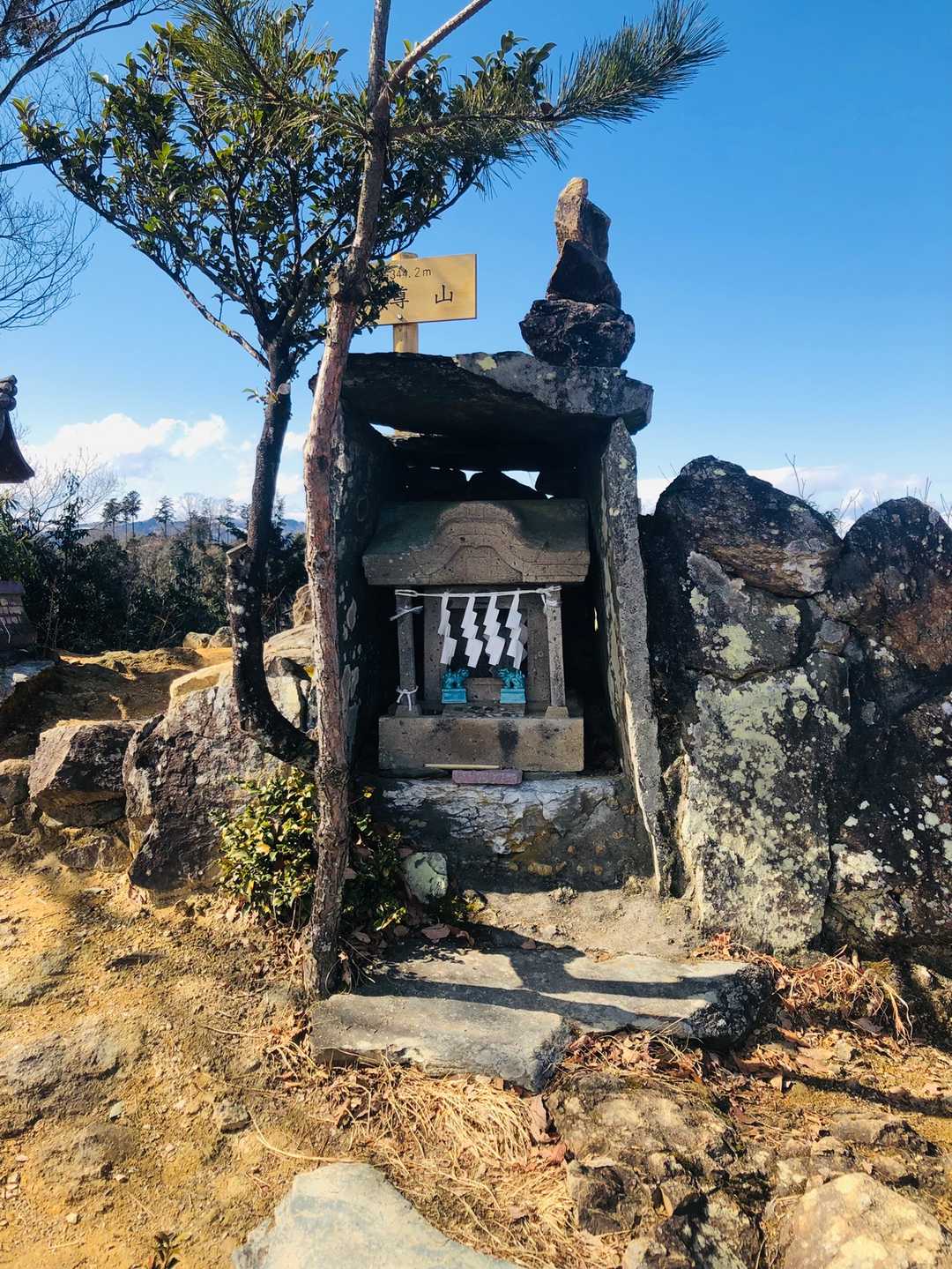 社があると神聖な気持ちになります✨
防風の石壁がこれまた良いです😊

