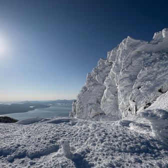 屏風岩の看板🪧は（右下↘️）激しい🦐化してます😅