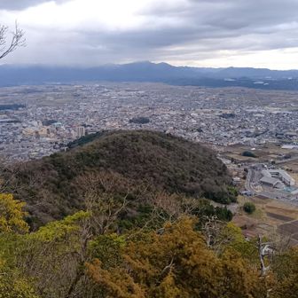 太郎坊山山頂から、八日市市街