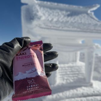 お昼ご飯は
庄内柿を使用したエナジーバー