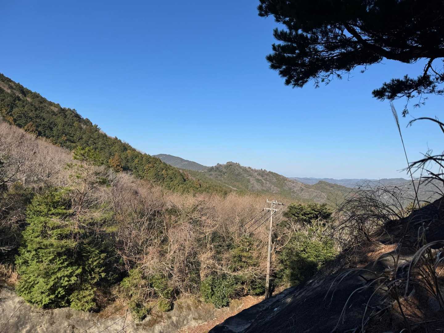 森ヶ峰登山口から上がった所でやっと山々が見えました。