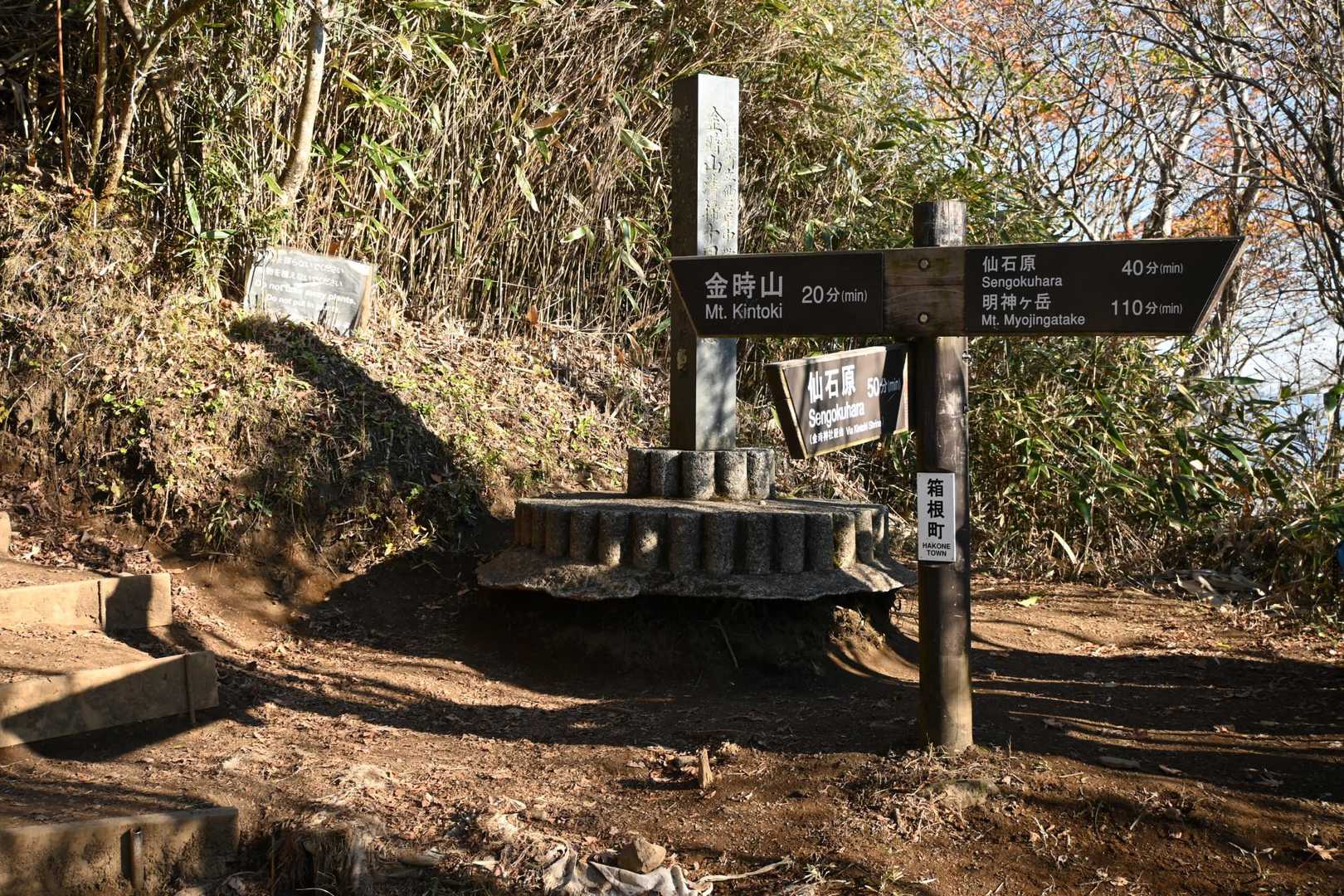 公時神社からの合流点。