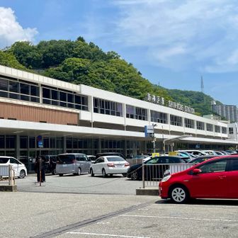 新神戸駅の前を横切る🏃