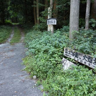 駐車場を出て5分ほどで大内登山口に到着で
す。登山口の前にも駐車場がありました。反
時計回りの周回ならそこに駐車ですね。