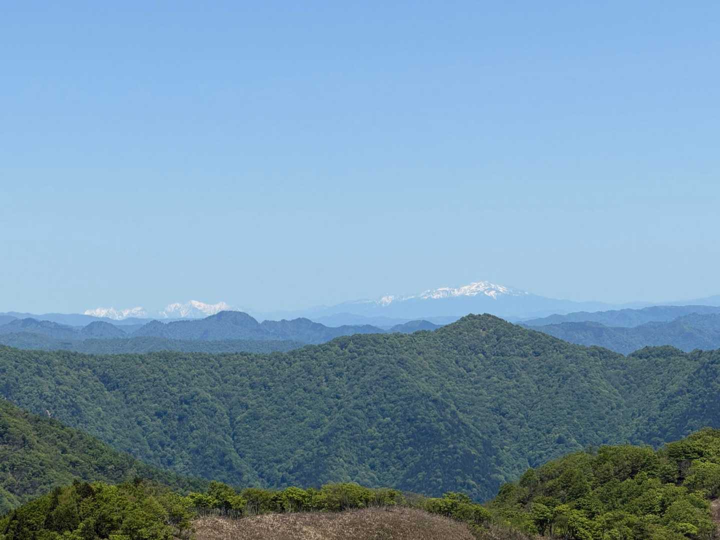 御嶽山に乗鞍岳！そして北の奥穂高と笠ヶ岳かな？