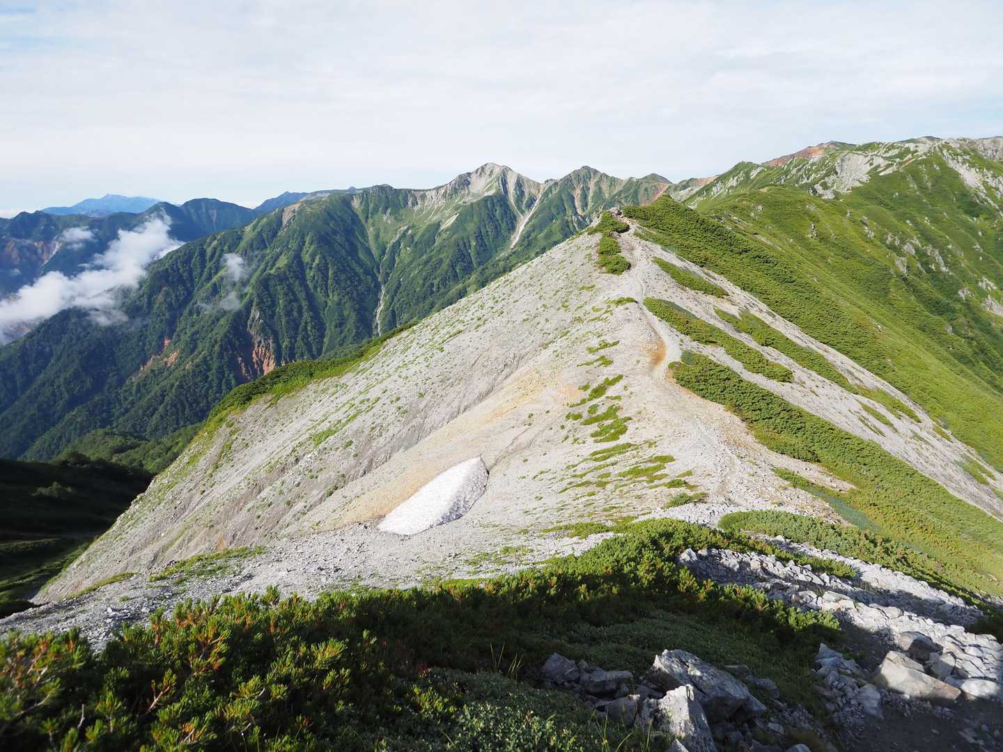 野口五郎岳-東沢乗越 縦走コースの写真