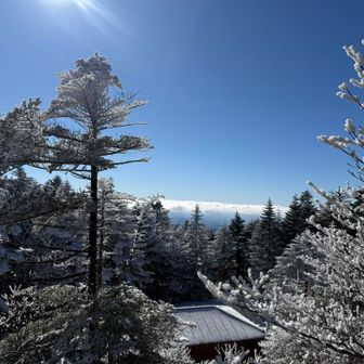 山頂小屋の高台から