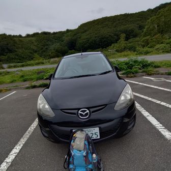 酸ヶ湯温泉から公共駐車場🅿️までは５分位と近いので周回コースがお勧めやね😄
明日は岩木山を予定しているので、登山口近くの道の駅で車中泊をします。　
岩木スカイラインのゲートの開門時間に合わせて出発しました❗