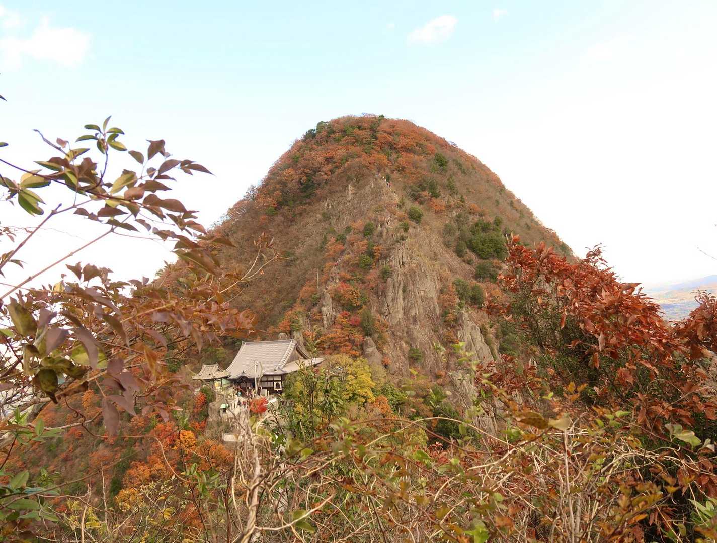 我拝師山を振り返り