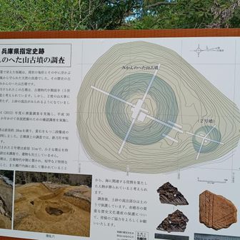 みかんのへた山古墳、みかんのへた山の案内図です