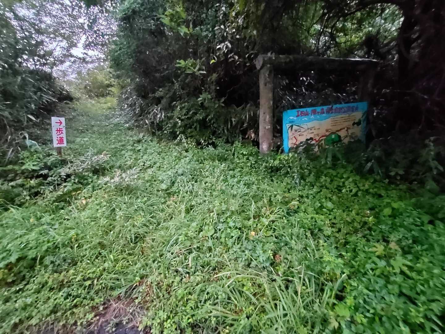 運転お疲れ様でした✋　なかなかの林道を穴ぼこ避けながらヤレヤレ💦　やっと登山口についたとたん雨がザーザー降りだします☔