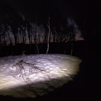 真暗やし　登りエグすぎて写真撮ってない　山毛欅山着
ここでバナナ🍌食べたんやけど昨日早目に用意したもんでビニール袋のバナナヤバい事になってたグニャグニャあかん思って2本とも食ったりました気のせいやと思うけど少しニガかった😅