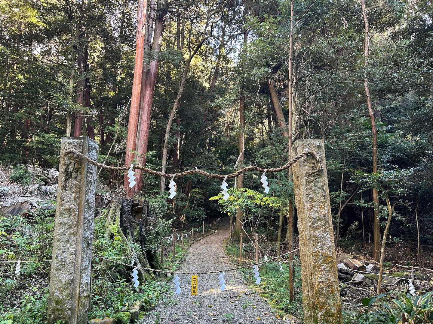 この奥が禁足地
この場所から十種神宝が発掘されたようです。