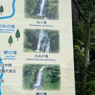 3つの滝巡りをすることにしました。
（登山道入り口の看板）