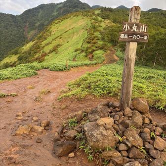 小丸山から赤薙山方面を臨む。赤薙山まで見えてるかな？