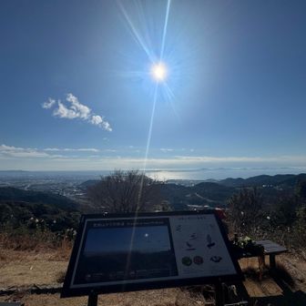 山頂からは三河湾を一望できます。