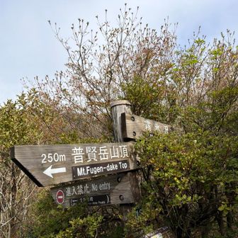 普賢岳山頂まで250m