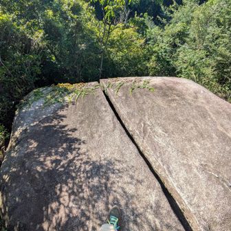 蛤岩は、パックリ一直線に切断されてます。
