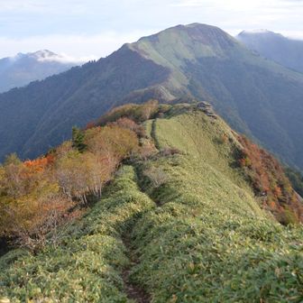 笹ヶ峰へと続く稜線