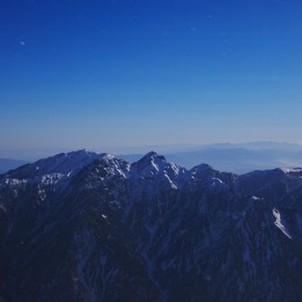 蓮華岳〜スバリ岳〜針ノ木岳。