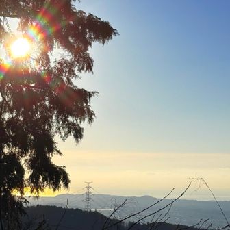 朝日が気持ちいいー