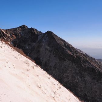 そろそろ直登できそうな雪質😆