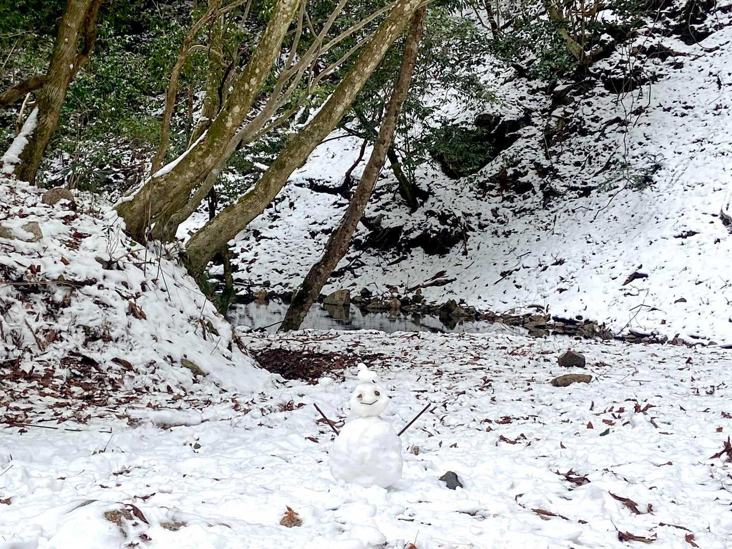 紅葉谷　☃️がお出迎えよ♪