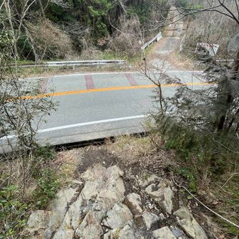 ワイルドな大峰山登山口
向かいの封鎖された扉の右側にそって歩いていきます