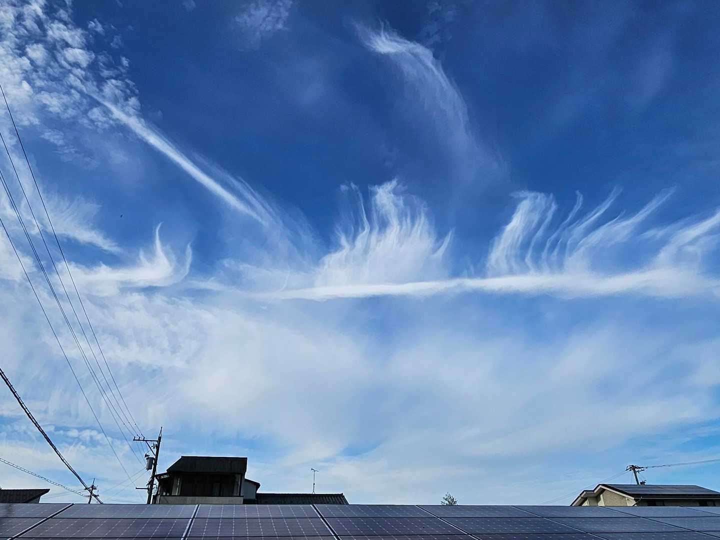 個性的な雲です☁️
龍神に見えてきました💦🤩