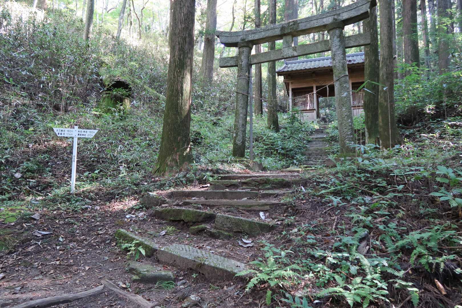 黒前神社（山頂）への鳥居。