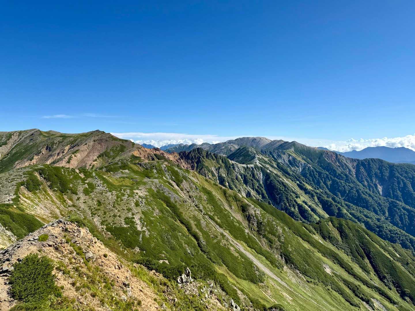薬師岳登山口-アラスカ庭園-スイス庭園-祖父岳-岩苔乗越- 周回コースの写真