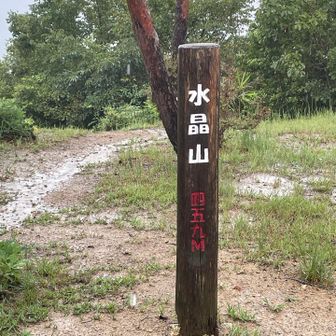 雨に降られながら登頂😊