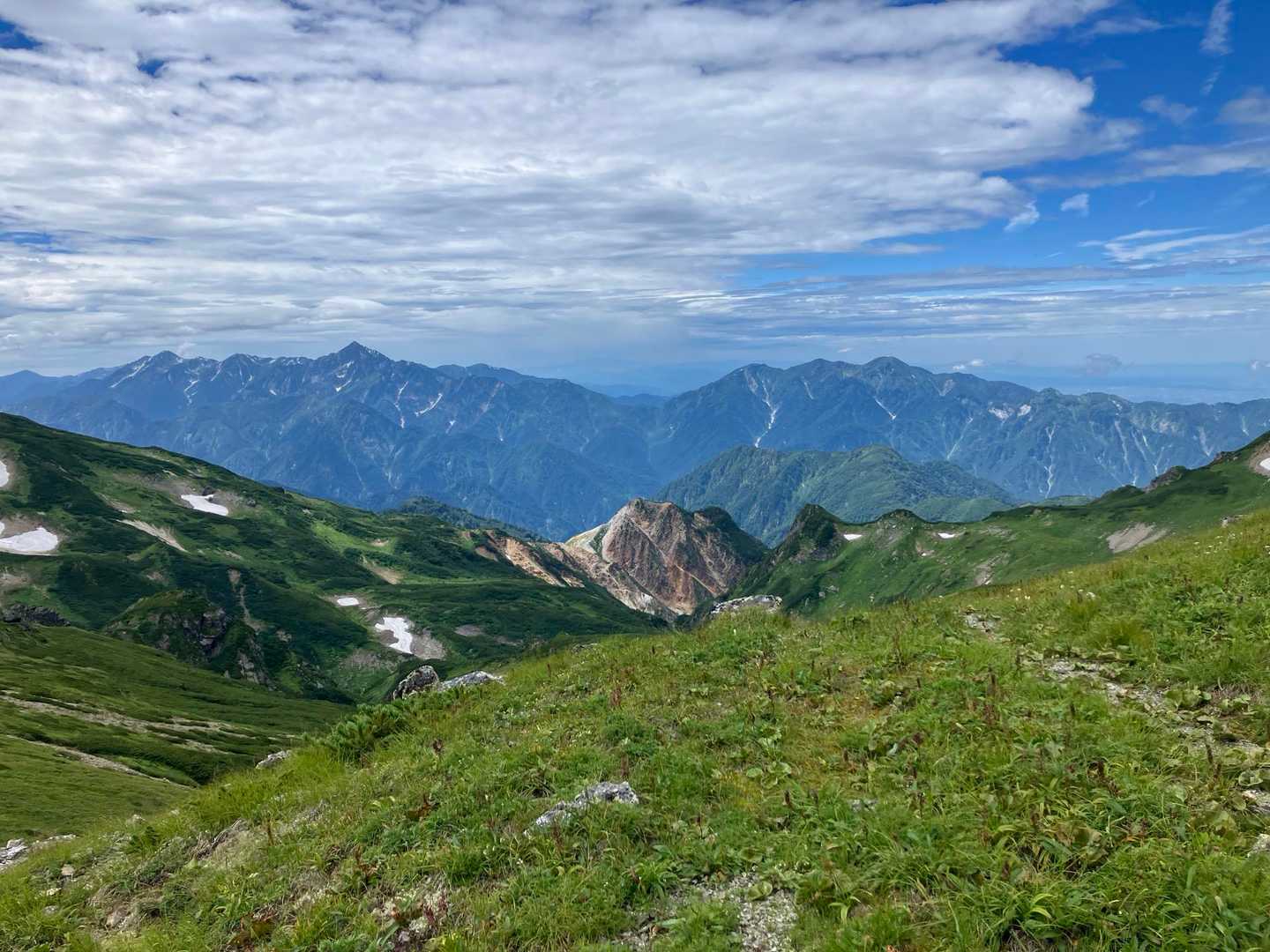 丸山-杓子岳-白馬鑓ヶ岳 縦走コースの写真