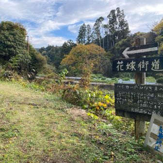 花嫁街道入り口の駐車スペースからスタート