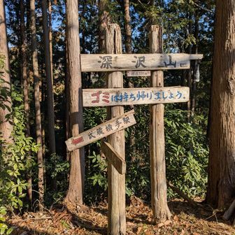 深沢山東峰（350ｍ）
低い山でハイキングコースのアップダウンと侮るなかれこの周辺はロープ場があったりして気が抜けない。