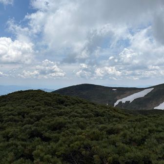 別山へ続く稜線