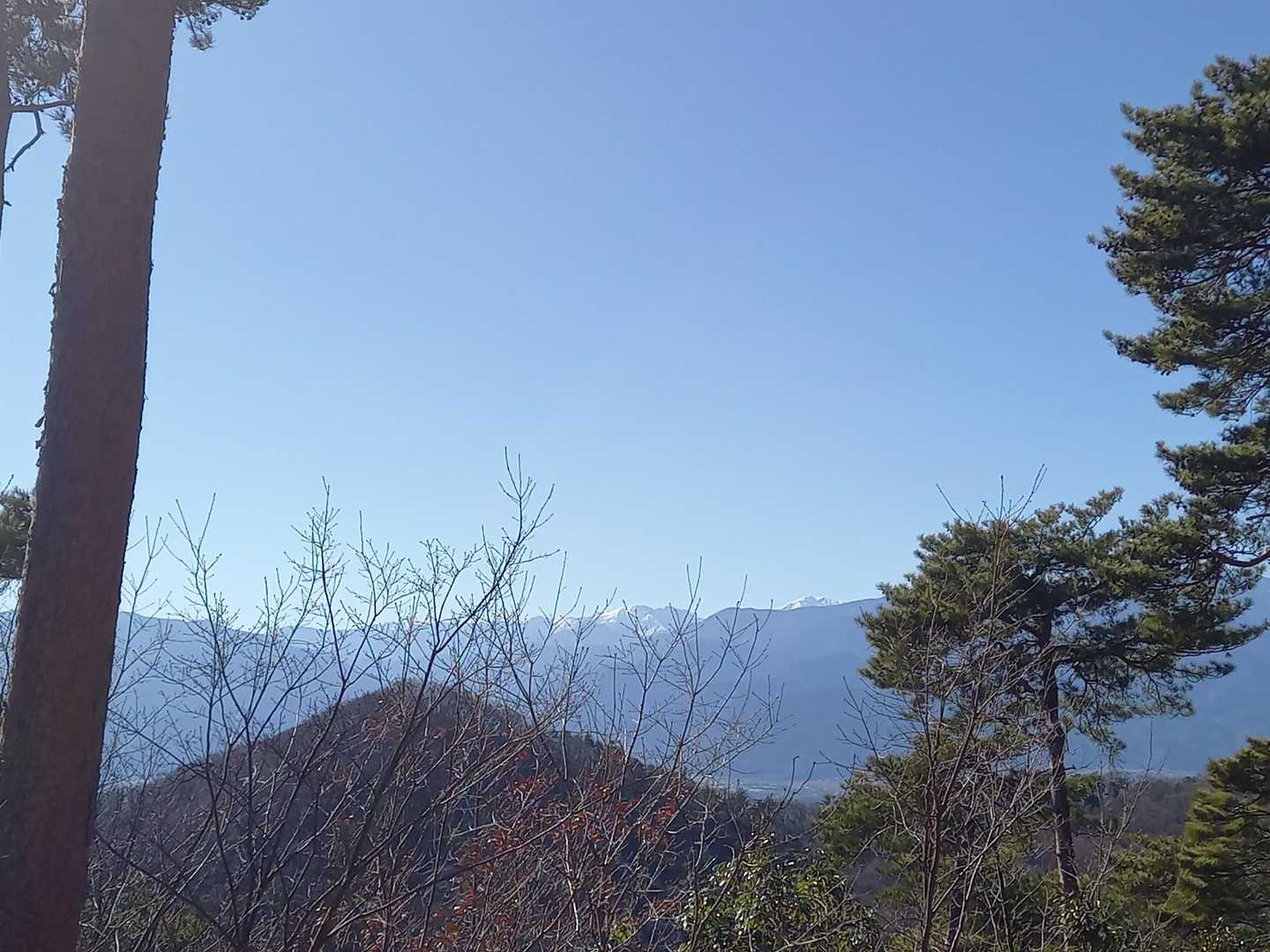 農鳥と間ノ岳が見えました