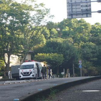 高良山マラソン？があってた。自衛隊の方がサポートや救護態勢を取られてた。