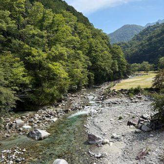 橋の上から。水が綺麗🤩