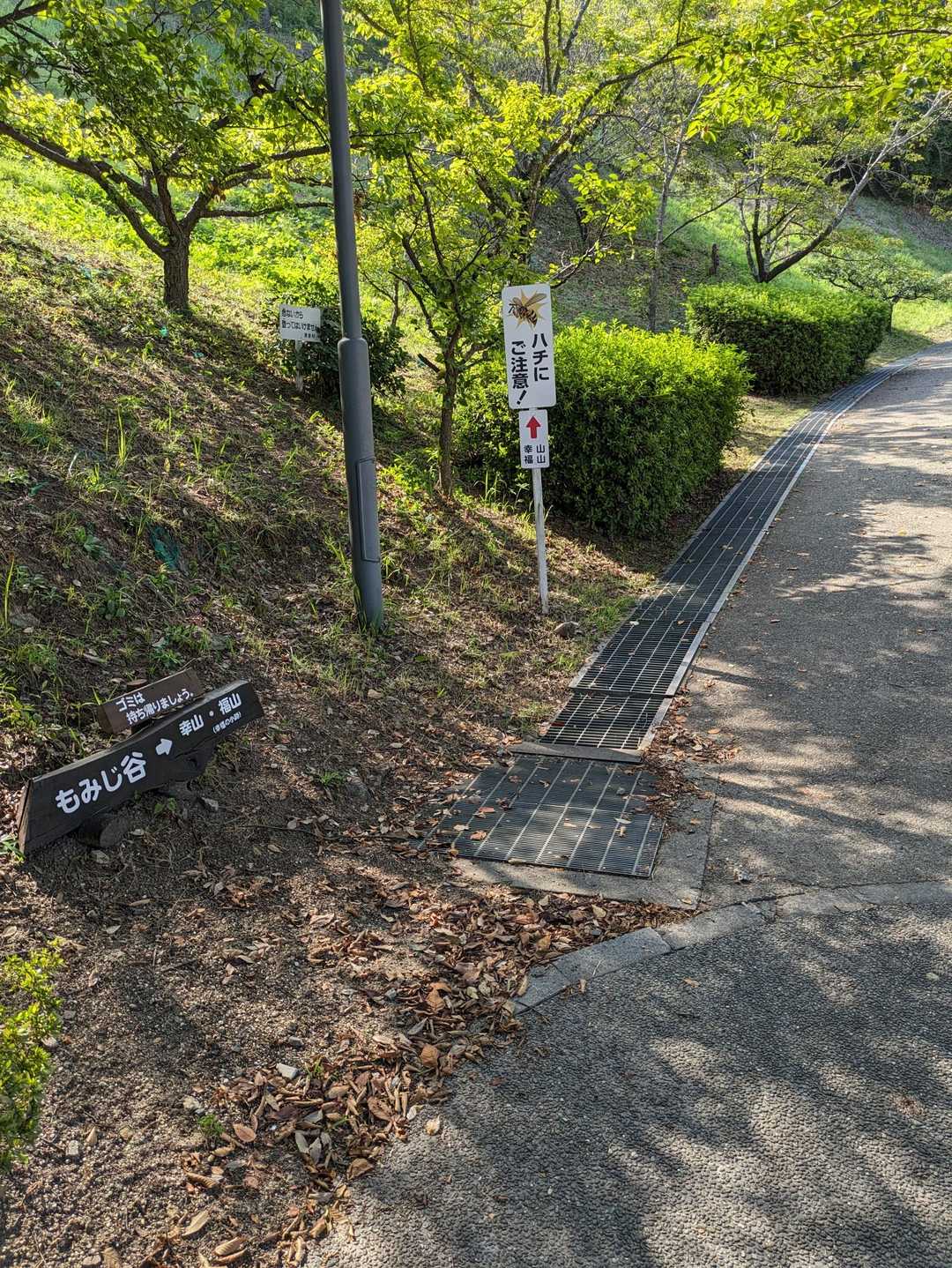 清音ふれあい広場から歩行開始