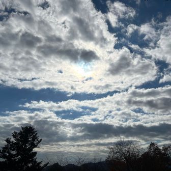 雲と太陽のコントラストがいい感じ。