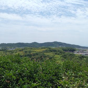 須磨山上遊園の山々(旗振山・鉄拐山)
