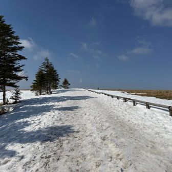 雪が残ってる。
平地のためアイゼン等は不要。
