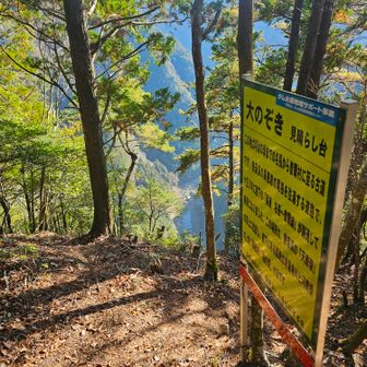 大のぞき岩に到着。
看板があるから、こちらが本物！