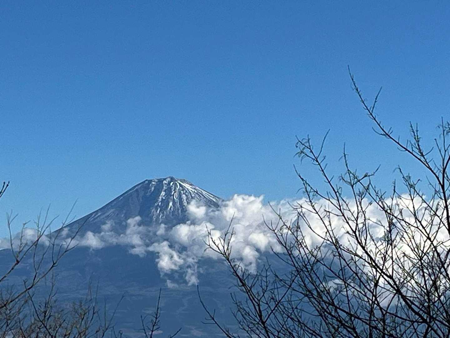 意外と冠雪していない。
☁️が流れてきたよぉ