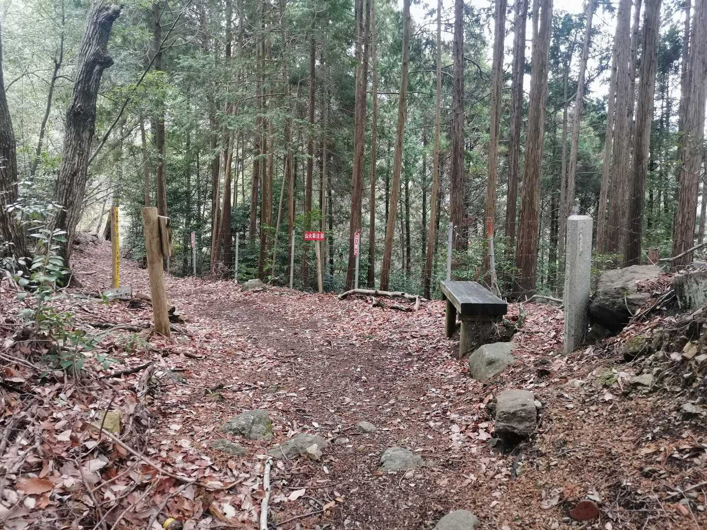 番屋峠、ベンチあり